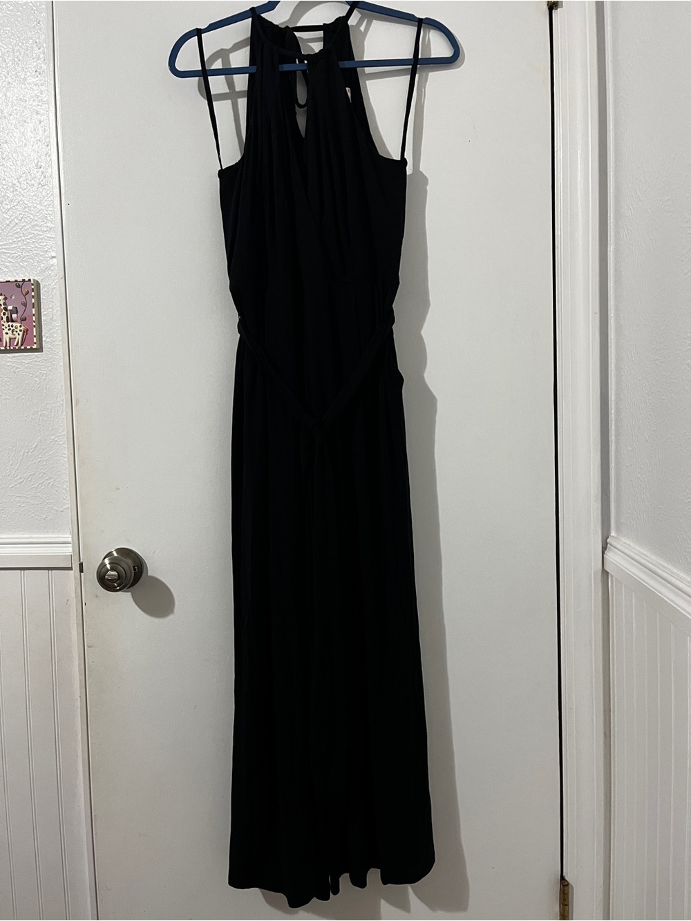 Maeve by Anthropologie Black Halter Neck Jumpsuit - Size Small